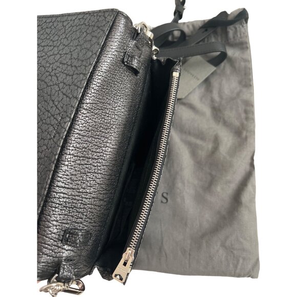 Allsaints Metallic Pebbled Leather Crossbody Bag With Dust Bag - Picture 3 of 4